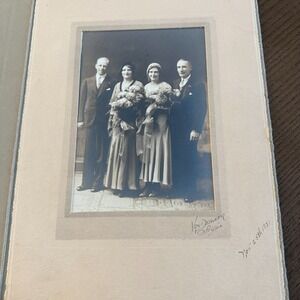 Vintage‎ 1930s Photo 1931 Wedding Double Wedding? Black & White 5 x 7